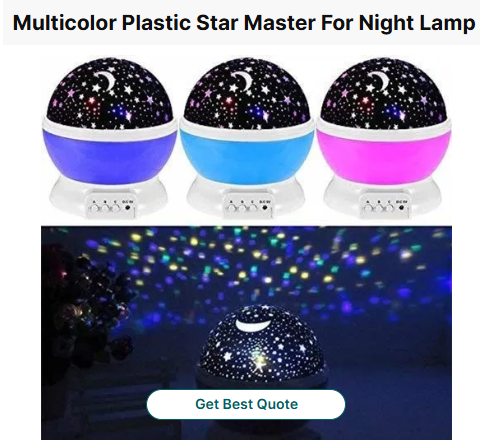 Multicolor Plastic Star Master For Night Lamp